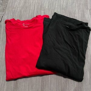 Two Men’s GAP Large long-sleeve T-shirts. Smoke free home.